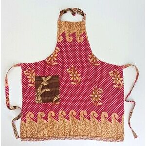 NWT Ten Thousand Villages Reversible Halter Apron Upcycled Sari Cotton Prints